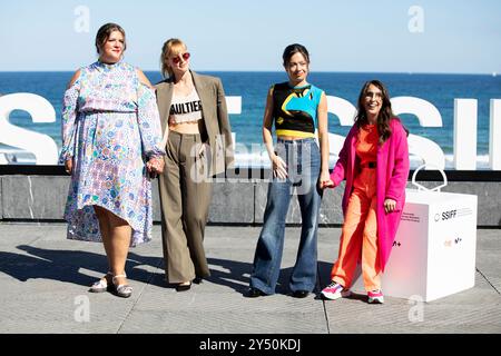 Coria Castillo, Anna Marchessi Riera, Schauspielerin Natalia de Molina und Schauspielerin Anna Castillo nahmen am 21. September 2022 am 70. San Sebastian International Film Festival im Kursaal Palace in Donostia/San Sebastian, Spanien Teil. Stockfoto