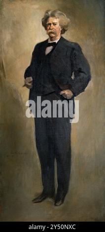 John White Alexander Porträtgemälde von Samuel L. Clemens (Mark Twain) um 1912 Stockfoto