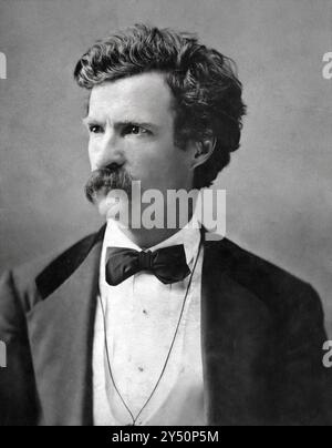 Mark Twain Porträt, Carte de Visite - Foto von Jeremiah Gurney&son Stockfoto