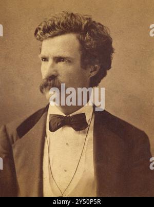 Mark Twain Porträt, Carte de Visite. Foto: Jeremiah Gurney&son Stockfoto