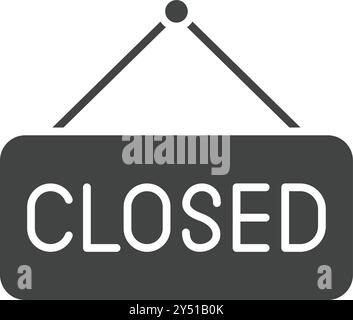 Vektorbild des Symbols „Closed Sign“. Geeignet für mobile Anwendungen, Webanwendungen und Printmedien. Stock Vektor