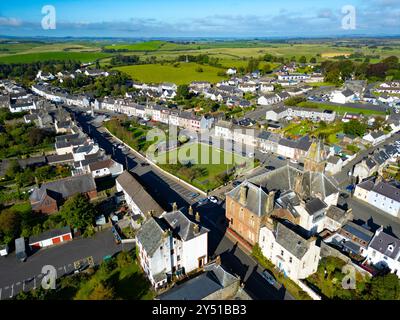 Luftaufnahme von der Drohne von Wigtown im Inneren des geplanten neuen Galloway National Park, Dumfries und Galloway, Schottland, Großbritannien Stockfoto