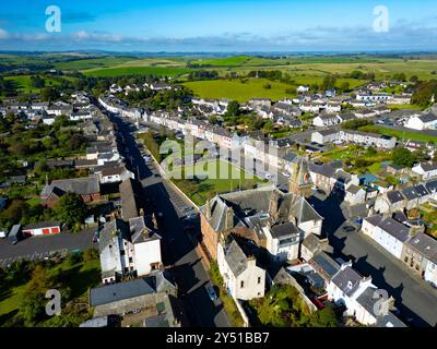 Luftaufnahme von der Drohne von Wigtown im Inneren des geplanten neuen Galloway National Park, Dumfries und Galloway, Schottland, Großbritannien Stockfoto