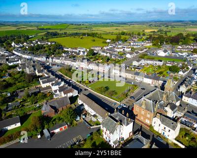 Luftaufnahme von der Drohne von Wigtown im Inneren des geplanten neuen Galloway National Park, Dumfries und Galloway, Schottland, Großbritannien Stockfoto