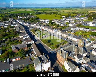 Luftaufnahme von der Drohne von Wigtown im Inneren des geplanten neuen Galloway National Park, Dumfries und Galloway, Schottland, Großbritannien Stockfoto