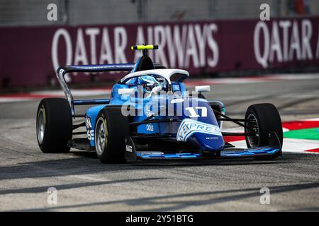 Sinapore, Singapur. September 2024. 17 EDGARD Jessica (gbr), Rodin Motorsport, Tatuus F4-T-421, Aktion während der 5. Runde der F1 Academy 2024 vom 20. Bis 22. September 2024 auf dem Marina Bay Circuit in Singapur, Singapur - Foto Xavi Bonilla/DPPI Credit: DPPI Media/Alamy Live News Stockfoto