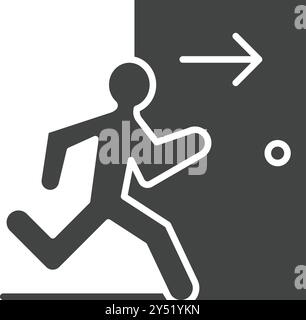 Vektorbild des Symbols beenden. Geeignet für mobile Anwendungen, Webanwendungen und Printmedien. Stock Vektor