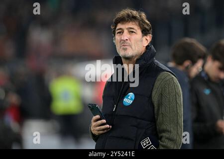 Roma, Italien. November 2023. Foto Fabrizio Corradetti/LaPresse 12 Novembre 2023 Roma, Italia - SS Lazio vs AS Roma - Campionato italiano di calcio Serie A TIM 2023/2024 - Stadio Olimpico. Nella Foto: Ciro Ferrara 12. November 2023 Rom, Italien - SS Latium vs AS Roma - italienische Fußballmeisterschaft der Serie A 2023/2024 - Olympisches Stadion. Auf dem Foto: Ciro Ferrara Credit: LaPresse/Alamy Live News Stockfoto