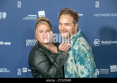 Gisa Flake und Knud Riepen, bei der Verleihung Deutscher Schauspielpreis 2024 im Club Theater Berlin. 13.09.2024 *** GER, Berlin, Gisa Flake und Knud Riepen, bei der Verleihung des Deutschen Schauspielpreises 2024 im Club Theater Berlin 13 09 2024 Copyright: HMBxMedia/ManfredxBehrens Stockfoto