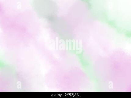 Abstrakter, verschwommener Hintergrund in Aquarellfarbe, rosa und grün in diagonaler Anordnung Stockfoto