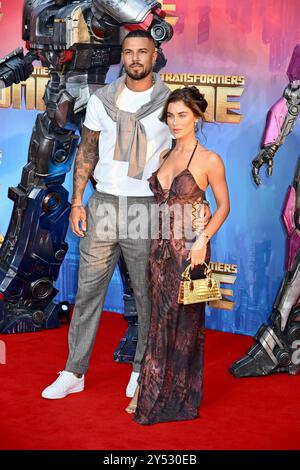 Cally Jane Beech, DJ O'Neal, Transformers One: European Premiere, Cineworld Leicester Square, London, Großbritannien Stockfoto