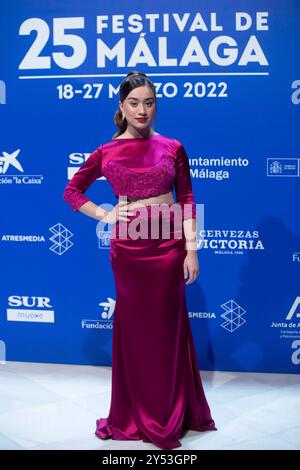 ANA Pro nimmt am Mi Vacio y Yo Fotobesuch am 25. Malaga Film Festival 2022, 23. März 2022 in Malaga, Spanien, Teil. 23/3/22. Stockfoto