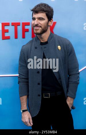 Alfonso Bassave nahm am 26. August 2024 am Photocall „Respira“ in Cine Callao in Madrid Teil. Stockfoto