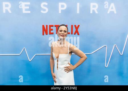 Aitana Sanchez-Gijon nahm am 26. August 2024 am Photocall „Respira“ in Cine Callao in Madrid Teil. Stockfoto