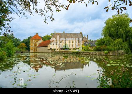 Wasserschloss Tatenhausen, Halle, Ostwestfalen, Nordrhein-Westfalen, Deutschland, Europa Stockfoto