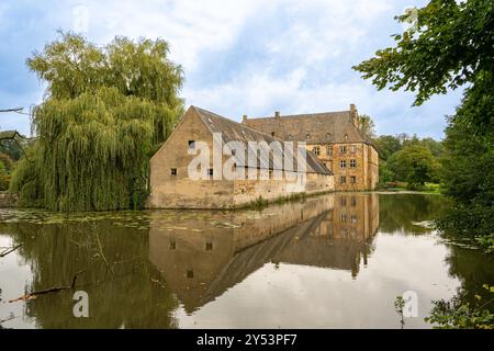 Wasserschloss Tatenhausen, Halle, Ostwestfalen, Nordrhein-Westfalen, Deutschland, Europa Stockfoto