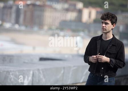 Eduard Fernandez, der spanische Schauspieler Tomas Martin, die spanische Schauspielerin Greta Fernandez und Alex Monner besuchten La hija de un Ladron / Tochter Eines Diebes während des 67. San Sebastian International Film Festivals am 25. September 2019 im Kursaal Palace in Donostia/San Sebastian, Spanien. Stockfoto