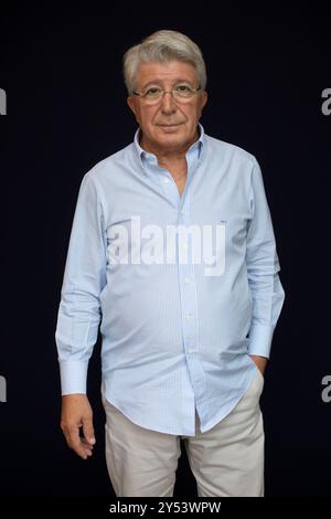 Enrique Cerezo posiert während des 67. San Sebastian Film Festivals am 24. September 2019 im Hotel Maria Cristina in San Sebastian, Spanien. Stockfoto