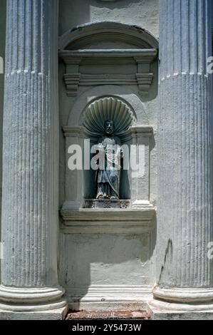 06 09 2009 Vintage Old Sculpture Detail St Cajetan Kirche Old Goa Indien Asien Stockfoto