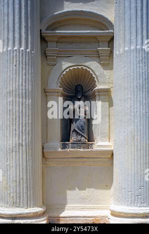 06 09 2009 Vintage Old Sculpture Detail St Cajetan Kirche Old Goa Indien Asien Stockfoto