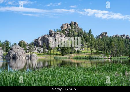 Blick vom Sylvan Lake Shore Trail im Custer State Park in der Nähe von Custer, South Dakota. Stockfoto