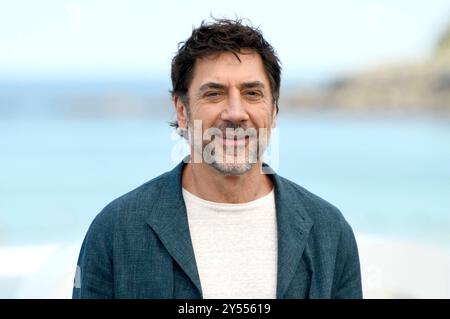 Javier Bardem beim Photocall zur Verleihung des Donostia Awards auf dem 72. Internationales Filmfestival San Sebastian / Festival Internacional de Cine de San Sebastian auf der Kursaal Terasse. San Sebastian, 20.09.2024 *** Javier Bardem beim Fotocall zur Donostia Award Zeremonie beim 72. San Sebastian International Film Festival Internacional de Cine de San Sebastian auf der Kursaalterrasse San Sebastian, 20 09 2024 Foto:XC.xNiehausx/xFuturexImagex bardem 4910 Stockfoto