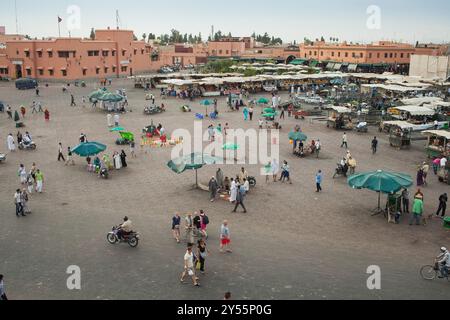 Djema el Fna Market Marakesch, Marokko, Nordafrika Stockfoto