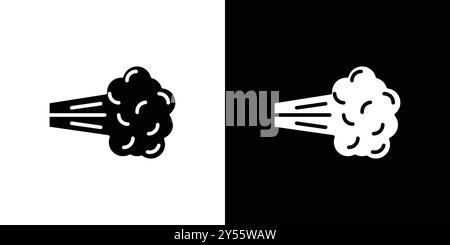 Air Spray Cloud Icon Linear Logo Set Kollektion in Schwarz-weiß Stock Vektor