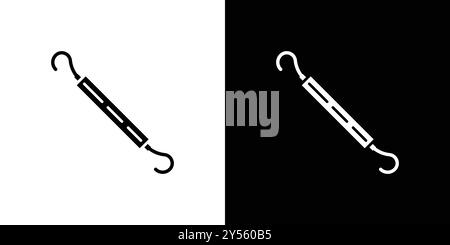 Dental Pick Icon Linear-Logo-Set-Kollektion in Schwarz-weiß Stock Vektor