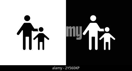 Guardian Icon Linear-Logo-Set-Kollektion in Schwarz-weiß Stock Vektor