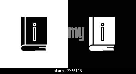 Infobuch Icon Linear-Logo-Set-Kollektion in Schwarz-weiß Stock Vektor