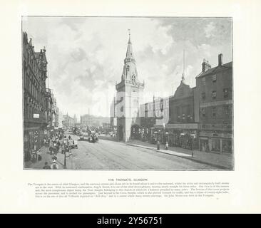 The Trongate, Glasgow. Schottland 1900 altes altes altes Vintage-Druckbild Stockfoto