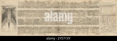 Tallis London Street View #15 Fleet Street (East) 1838 alte antike Karte Stockfoto