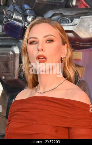 Harleston, Großbritannien. September 2024. London, Großbritannien - 19. September 2024 Scarlett Johansson bei der europäischen Premiere von Transformers One auf dem Cineworld Leicester Square, London, England, Großbritannien. CAP/JOR © JOR/Capital Pictures Credit: Capital Pictures/Alamy Live News Stockfoto