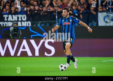 Bergamo, Italien. September 2024. Sead Kolasinac, Atalanta BC gegen Arsenal FC, UEFA Champions League - Gewiss Stadium. Quelle: Alessio Morgese/Alessio Morgese/Emage/Alamy Live News Stockfoto