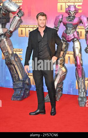 London, Großbritannien - 19. September 2024 Chris Hemsworth bei der europäischen Premiere von Transformers One auf dem Cineworld Leicester Square, London, England, Großbritannien. CAP/JOR © JOR/Capital Pictures/MediaPunch *** NUR USA*** Stockfoto