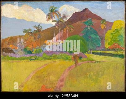 Tahitische Landschaft. Paul Gauguin. 1891. Stockfoto