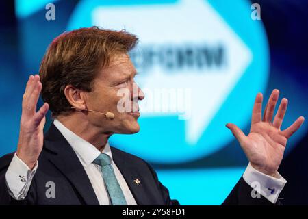 Birmingham, Großbritannien. September 2024. Richard Tice, stellvertretender Leiter der Reform UK Rede. KONFERENZ 2024 KONFERENZ Credit: GaryRobertsphotography/Alamy Live News Stockfoto