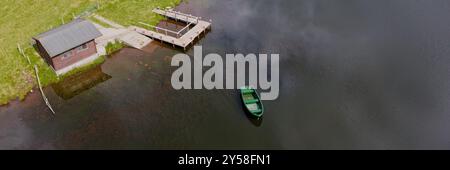 Fischerboote auf dem Knapps Loch in Kilmacolm Stockfoto