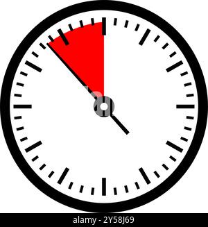 Beeil dich, Ende der Zeit, Countdown - Vektorsymbol Stock Vektor