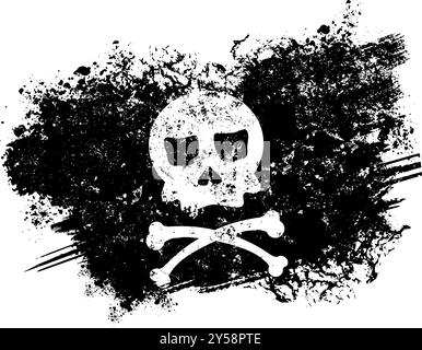 Zerstörte Piratenflagge - Vektor-Illustration, Stock Vektor