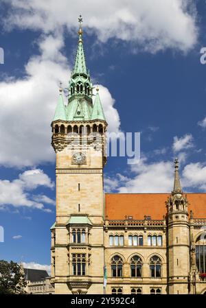 Rathaus, altes Gebäude des Stadtarchitekten Ludwig Winter im neogotischen Stil, Braunschweig, Niedersachsen, Deutschland, Europa Stockfoto