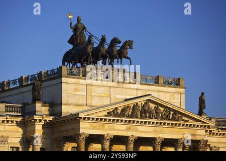 Brunswick Quadriga mit Brunonia, Entwurf von Carl Theodor Ottmer, Braunschweiger Palast, Niedersachsen, Deutschland, Europa Stockfoto