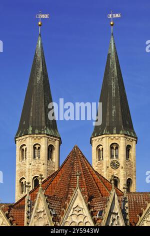 St. Martini oder Martinikirche, Haupt- und Pfarrkirche der Altstadt, Altstadtmarkt, Braunschweig, Niedersachsen, Deutschland, Europa Stockfoto
