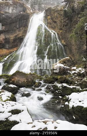 Gollinger Wasserfälle im Winter, Österreich, Europa Stockfoto