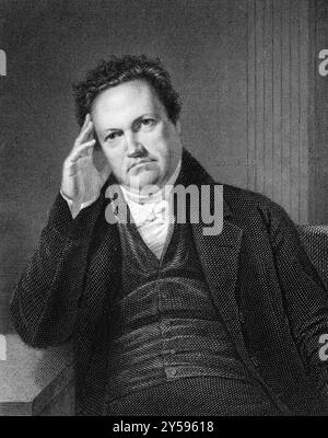 DeWitt Clinton (1769-1828) über den Stich von 1835. US-amerikanischer Politiker und Naturforscher, der als Senator der Vereinigten Staaten und 6. Gouverneur von New Yo diente Stockfoto