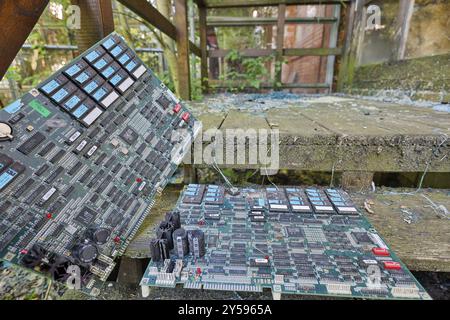 Alte Mainboard-Platinen Stockfoto