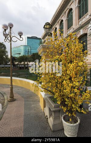 Saigon Post Office am Mondneujahr, Vietnam, Asien Stockfoto