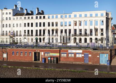 Feuer Beschädigt Claremont Hotel, Eastbourne, Sussex, England, Vereinigtes Königreich, Europa Stockfoto