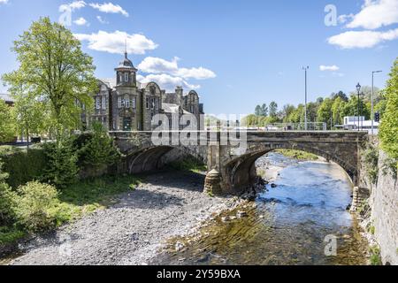 River Teviot, Hawick, Schottland, Vereinigtes Königreich, Europa Stockfoto